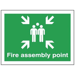 400x600mm Self Adhesive Fire Assembly Point Sign